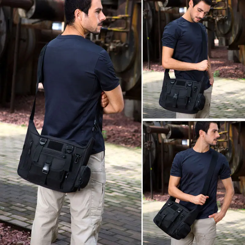 14Inch Laptop Shoulder Bag Men - Rucksack Military Style review and price