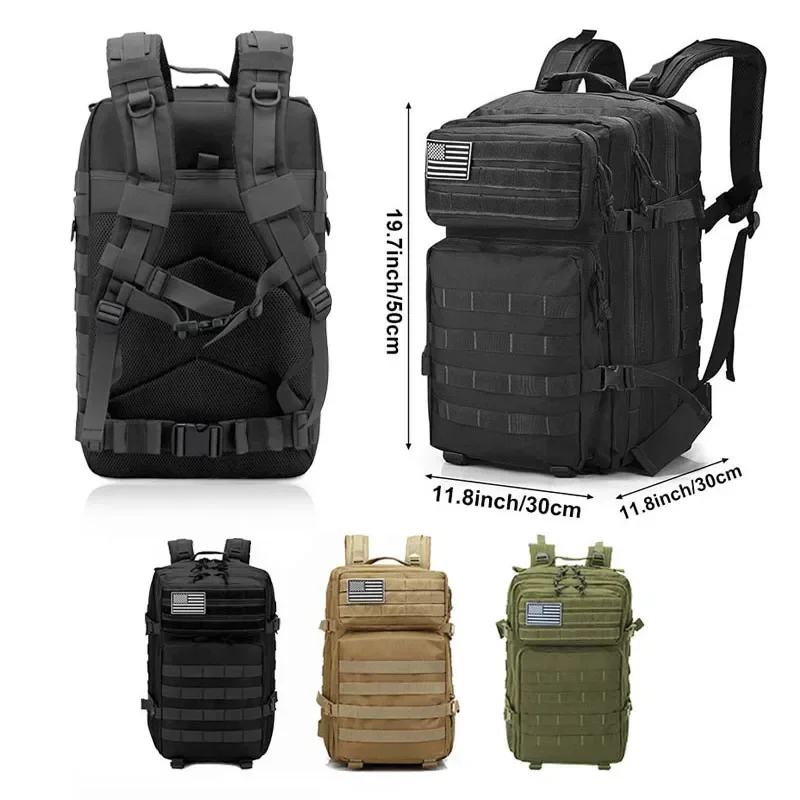 2Q-50L Tactical Backpack Men's - Rucksack Military Style review and price