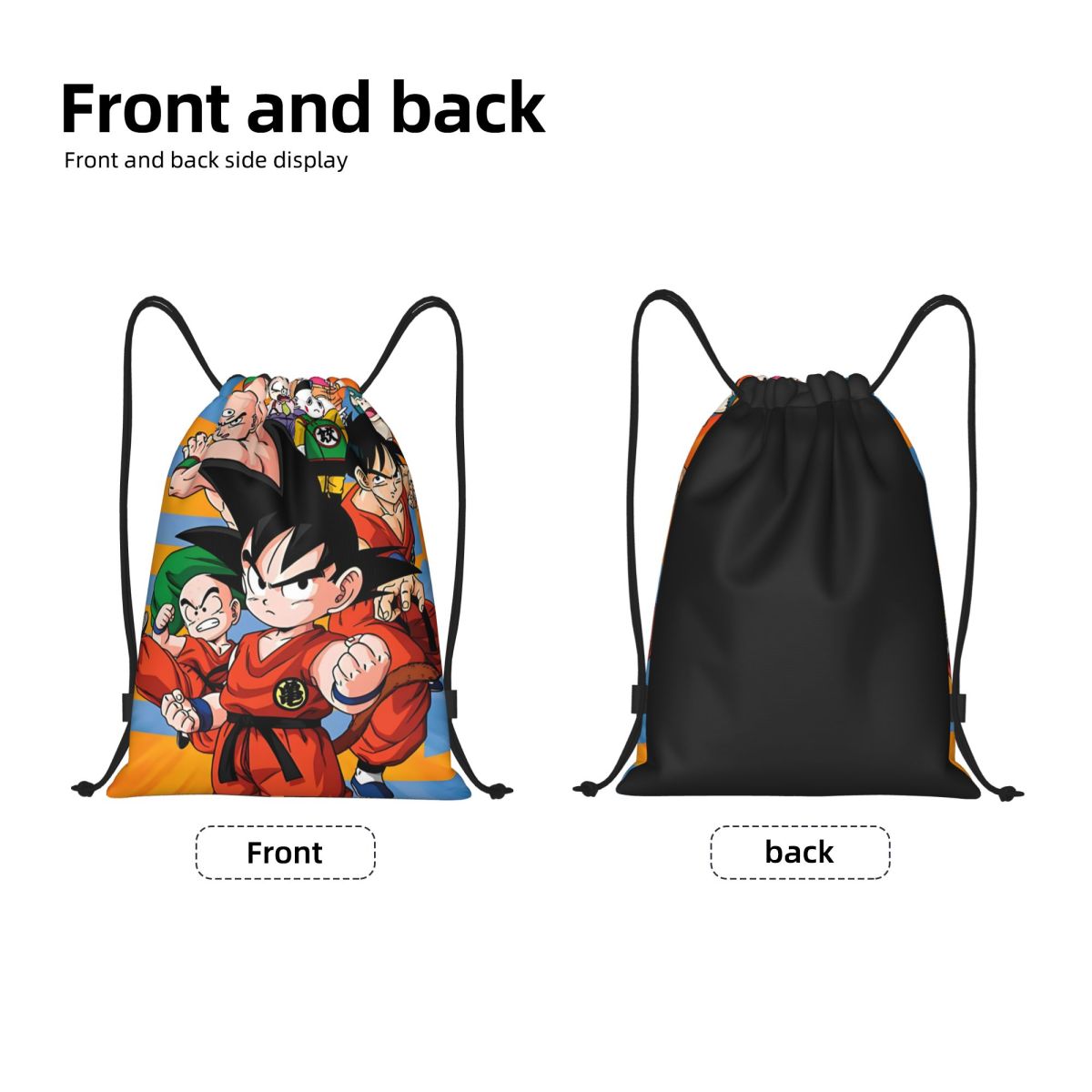 Custom DBZ G-Gokues Cartoon Dr - Drawstring Gym Bag review and price
