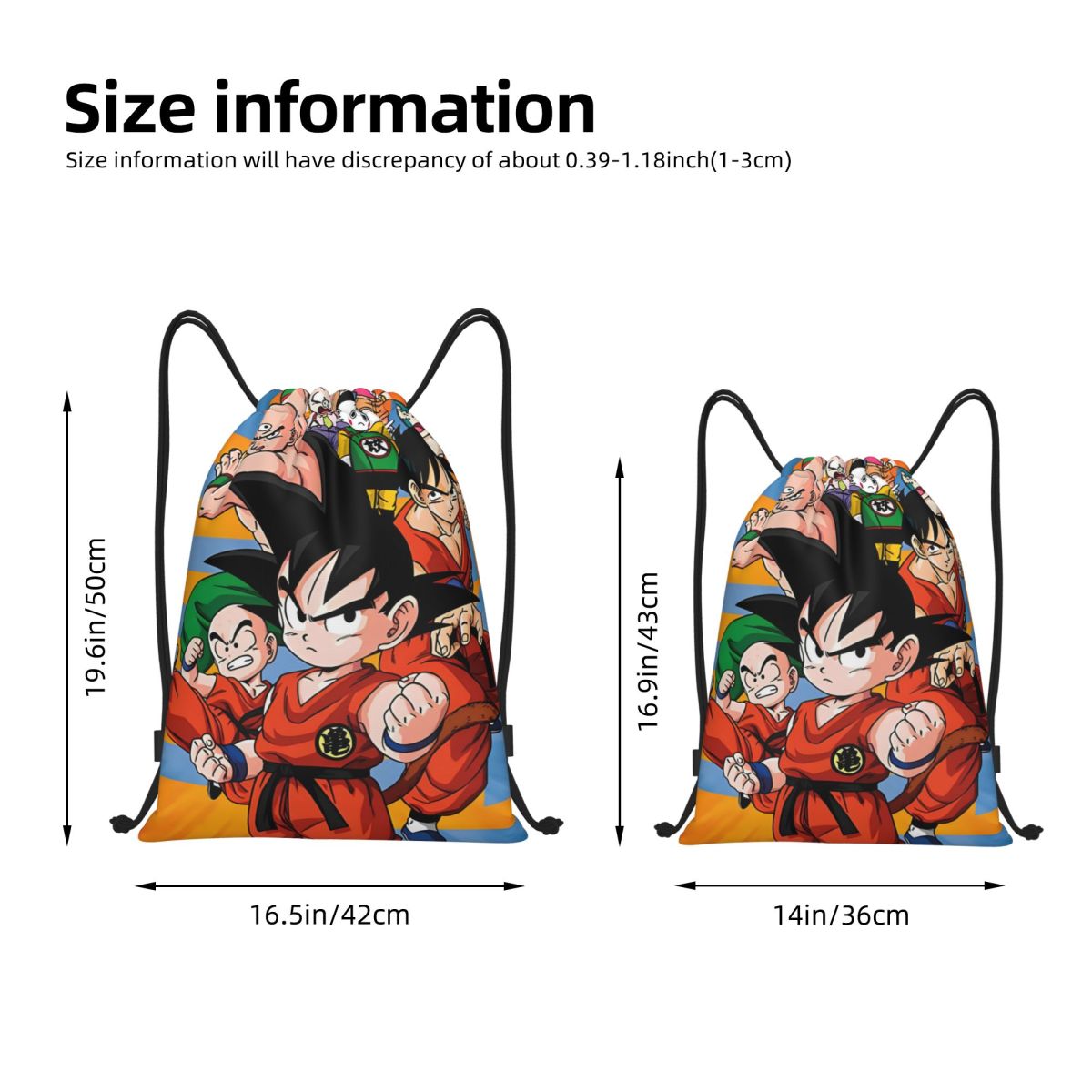 Custom DBZ G-Gokues Cartoon Dr - Drawstring Gym Bag review and price